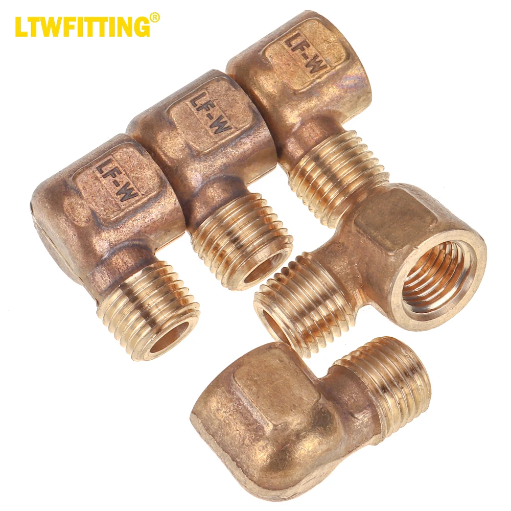 LTWFITTING LF Brass Pipe 90 Deg 1/4