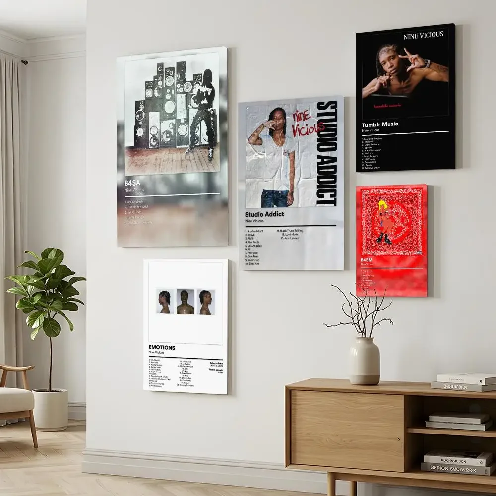 Singer N-Nine Vicious Framed Wall Painting Framed Canvas Wall Modern Painting Home Decor Gift For Living Room Hallway