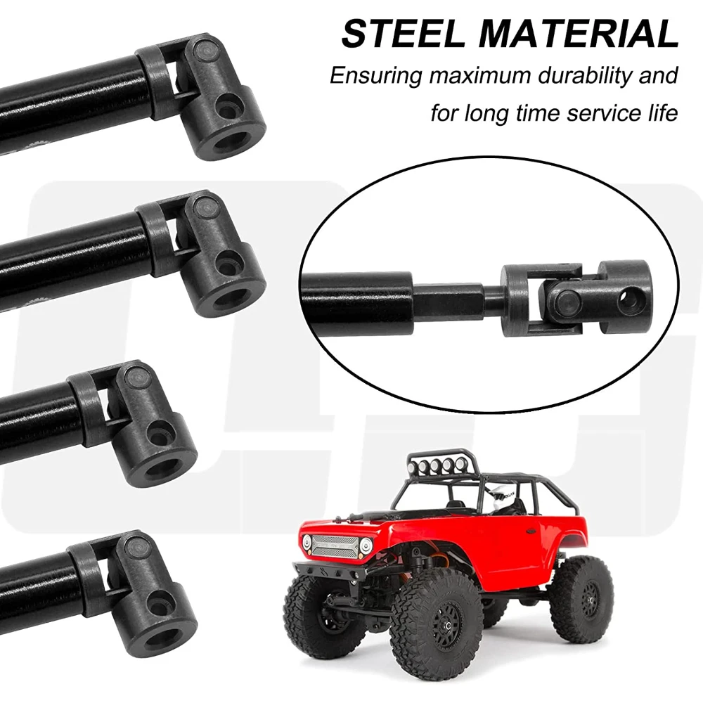 Esilun 센터 드라이브 샤프트 스틸 드라이브 샤프트, 축 SCX24 데드볼트 AXI90081 업그레이드 액세서리, 2 개