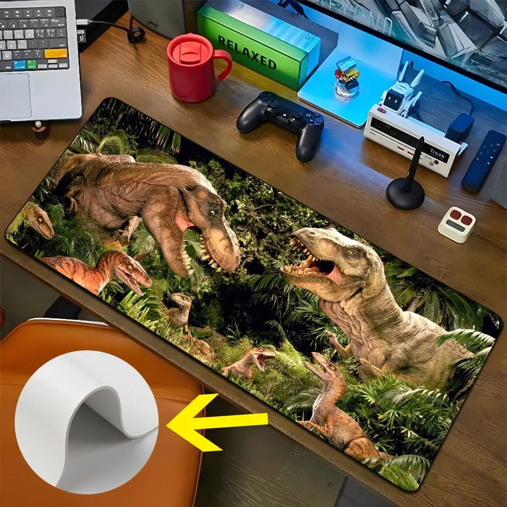 Jurassic Park Dinosaur Mouse Pad Large Gaming Pad XXL Desk Mat Non Slip Double Sided PU Game Mouse Computer Leather Keyboard Mat