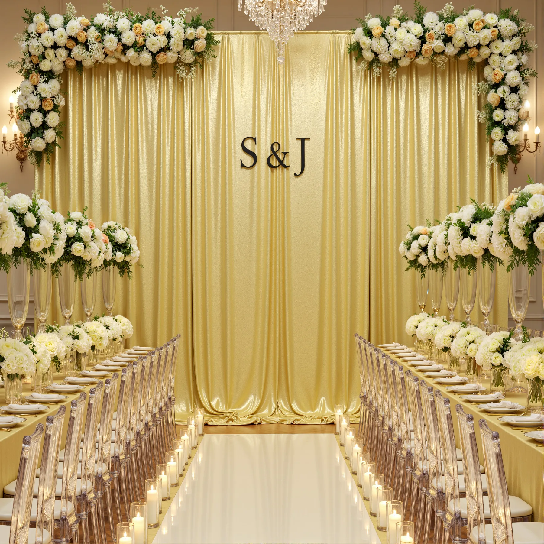 

3PCS 5x10ft Shiny Backdrop Curtain for Party Wrinkle-Free Shimmer Drapes for Birthday, Wedding, Christmas, Decorations Drapery
