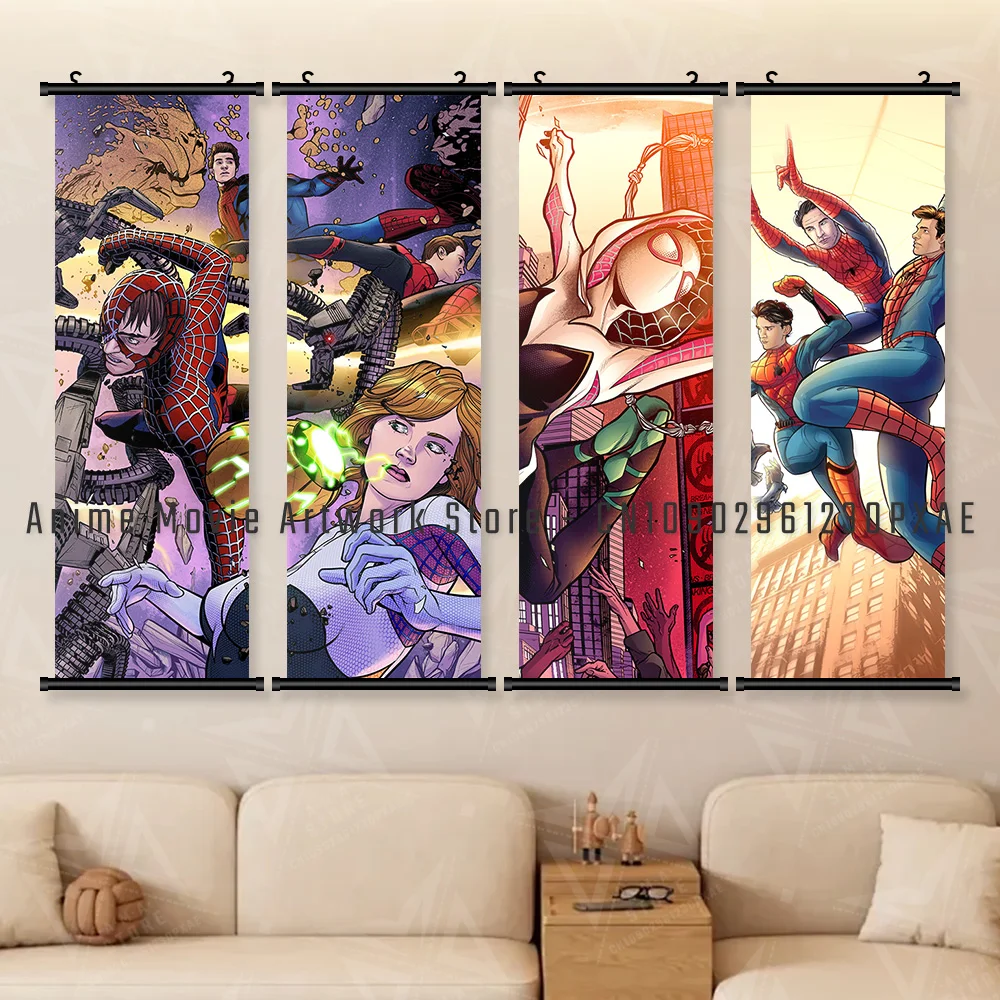 Affiche imprimée personnage de film, décoration de maison, Art mural suspendu, peinture Marvel The Avengers, rouleaux, salle d'images, toile Iron Man