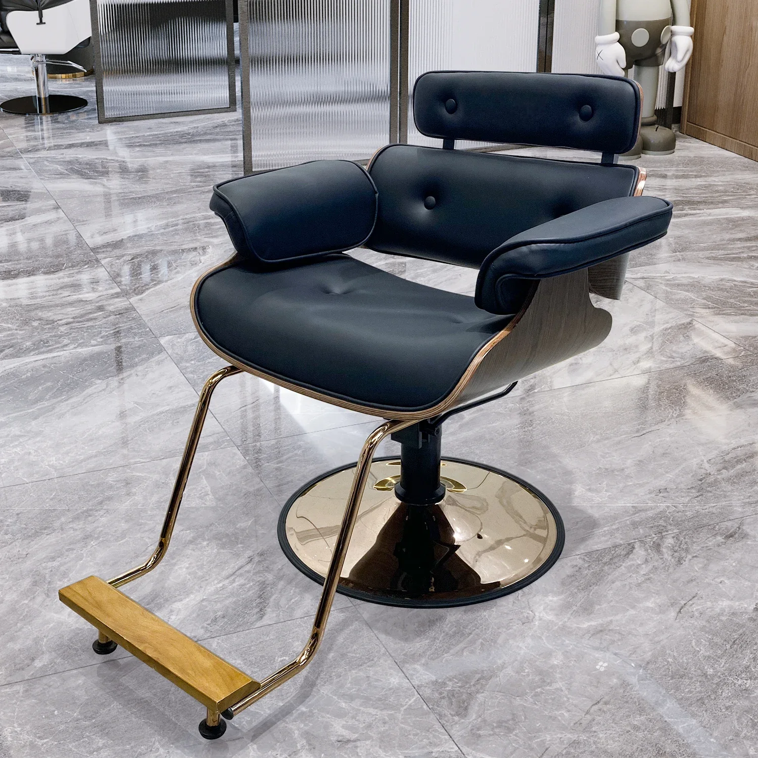 

Hair Salon Chair for Hair Salon High-End Barber Shop Lifting Hair Cutting Chair Hot Dyeing Stool