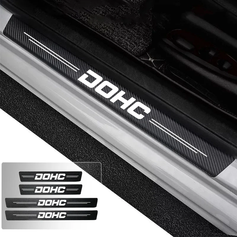 

Car Door Sill Carbon Fiber Sticker Threshold Side Anti Scratch Waterproof For Honda DOHC Trunk Bumper Scratch Guards Decals