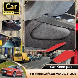 For Suzuki Swift AOL MK4 4th 2024~2026 2025 Car Leg Knee Pad PU Lether Center Control Rest Cushions Thigh Support Cushion Auto