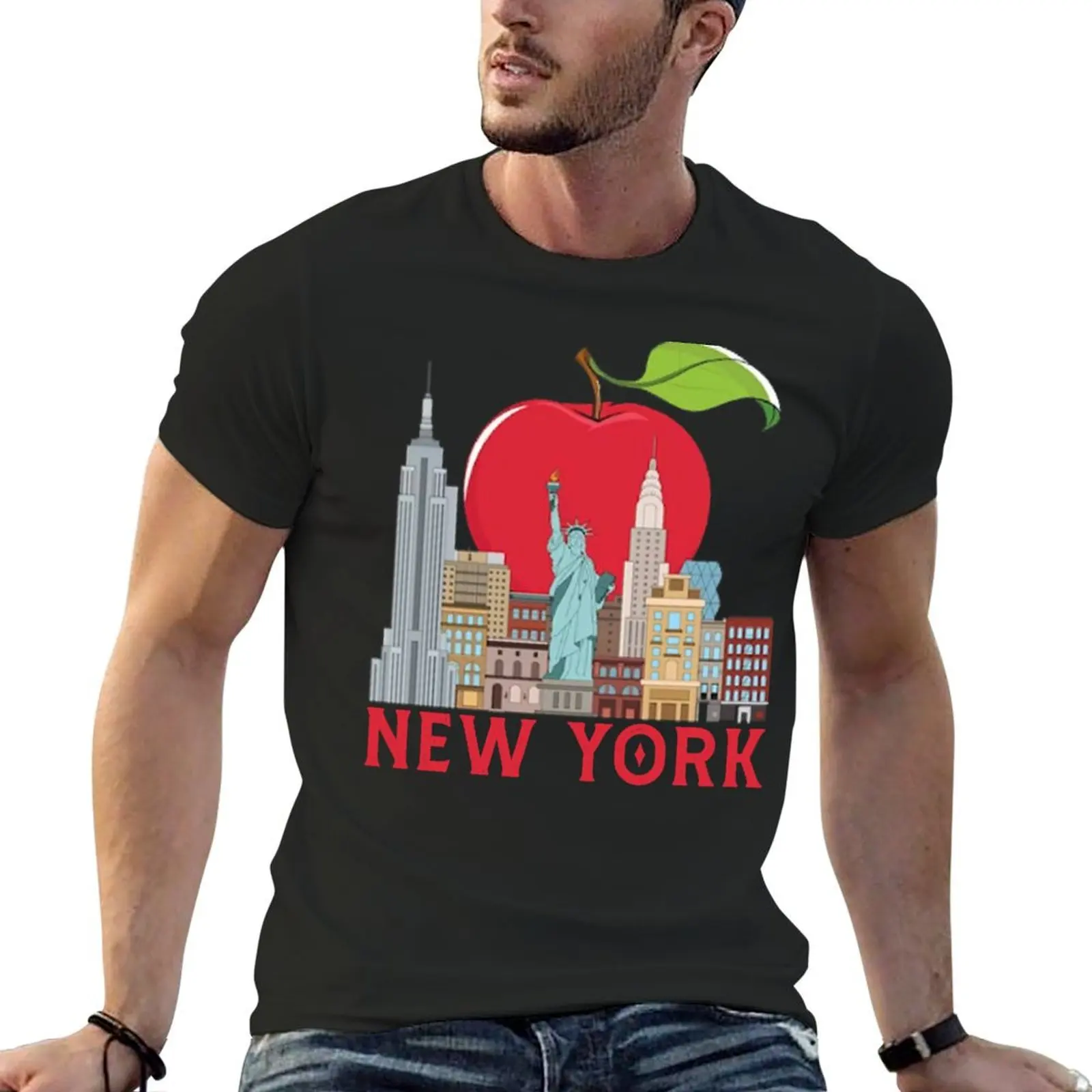 New York The Big Apple - Big Apple New York T-Shirt designer shirts anime oversized graphic tee funny t shirts men