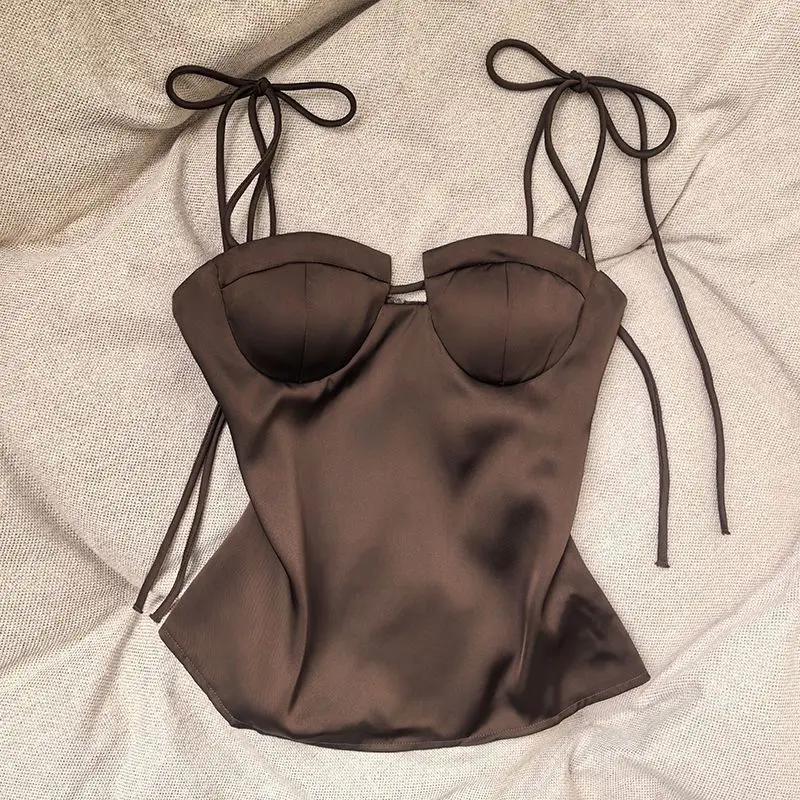 YYAHAHAS 2026 New Lace Up Strapless Women's Inner and Outer Wear Waist Cinching Vest Stylish Slim Fit Top