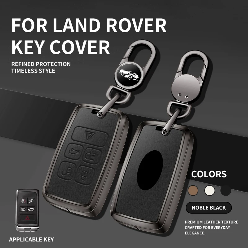 Metal Protective Key Case,For Land Rover Range Rover Sport Jaguar XF XJ EX F-Pace F-Type 2018 2019 - Durable Car Key Funda