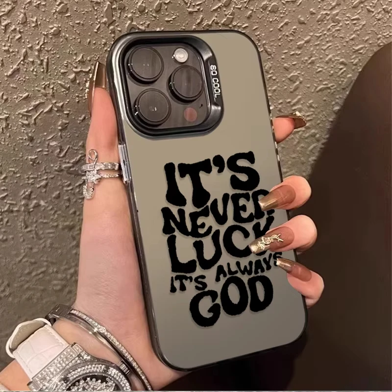 English Letter Aesthetic Phone Case For iPhone 17 Air 16e 16 Pro Max 15 14 Plus 13 12 Mini 11 Pro Shockproof Silicone Back Cover