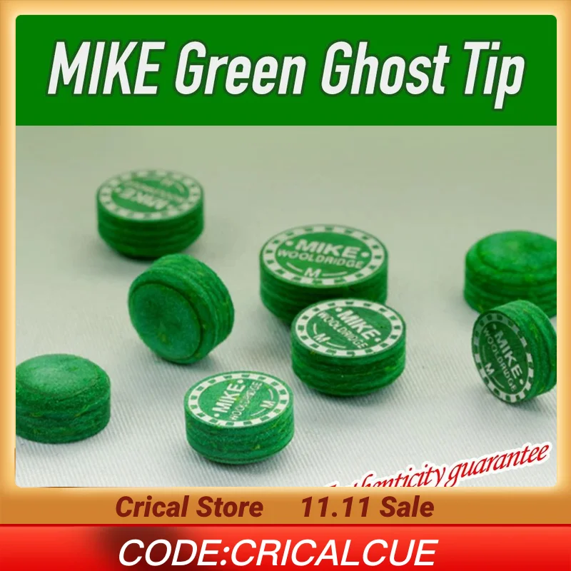 

British Mike-Green Ghost Billiard Pool Cue Tip, Multilayer Tips,Professional Billiard Accessories,Original,10mm,11mm,12mm,14mm