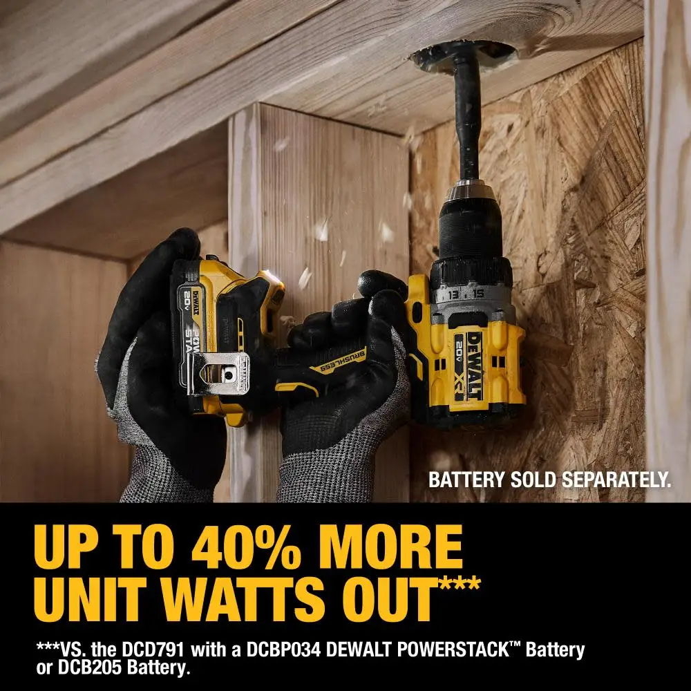 DEWALT DCD800 DCF850 Brushless Cordless Drill Impact Driver Twin Kit TSTAKII 20V Power Tools Kit With Battery Charger POWERSTACK