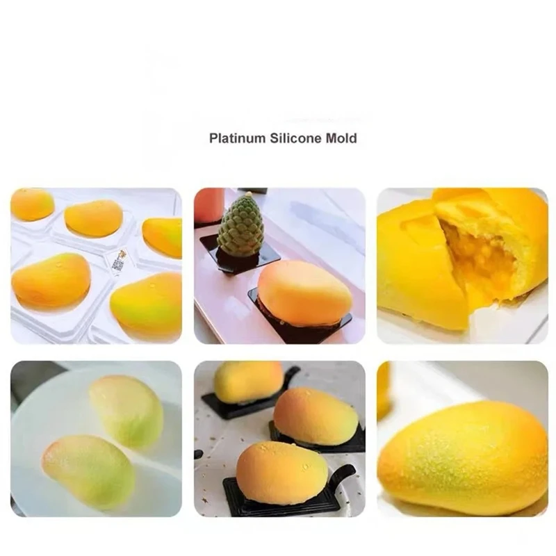

2026 Mango Shaped Silicone Mold for Homemade Jelly Mousse Cake Ice Cream Desserts, Perfect for Family Gatherings and Home Baking