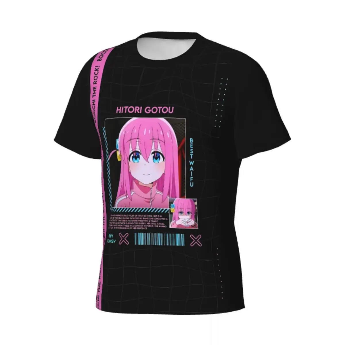 Bocchi The Rock T-Shirt pakaian olahraga 3D kaus Harajuku Jepang Anime kaus Vintage Pria Atasan pola lengan pendek musim panas