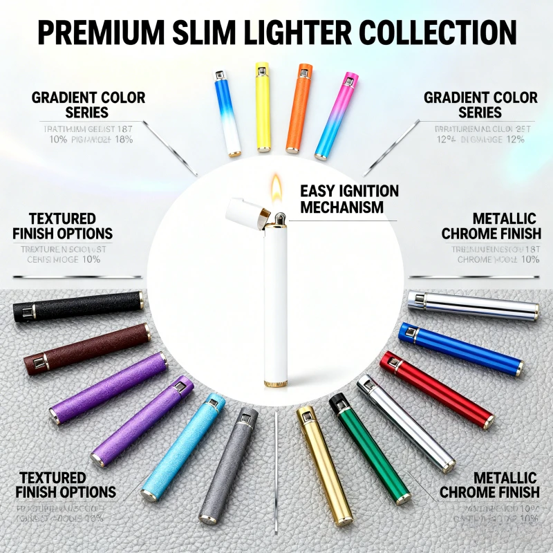 

New Boutique Mini Cigarette-Shaped Metal Lighter - Grinding Wheel,Compact Pocket Size, Unique Outdoor Butane Collectible Tool