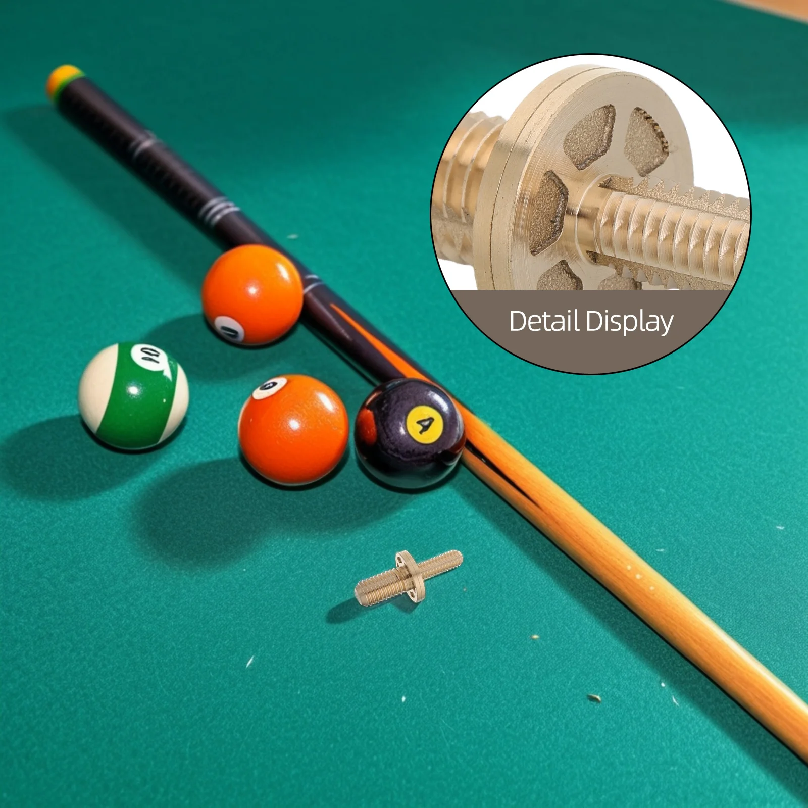 1 buah Sekrup Penghubung Tongkat Biliar, Sekrup Ekstensi Konektor Tongkat Pool, Aksesori Batang Kuningan, Perlengkapan Sambungan Perangkat Keras