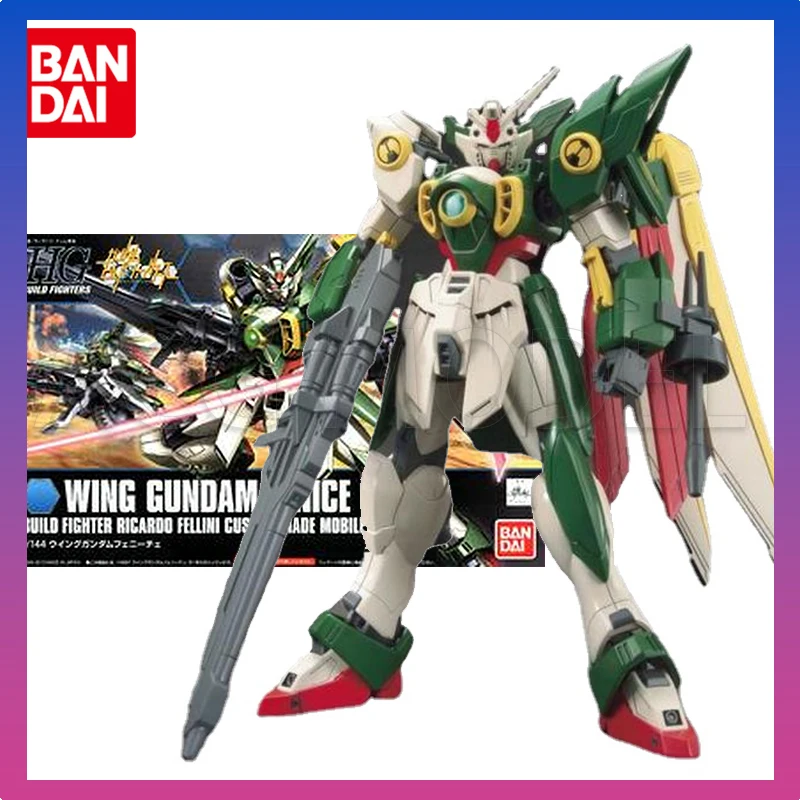 بانداي حقيقية جاندام أطقم منمذجة أنيمي الشكل HGBF 1/144 الجناح فينيس جمع Gunpla أنيمي ألعاب شخصيات الحركة #1