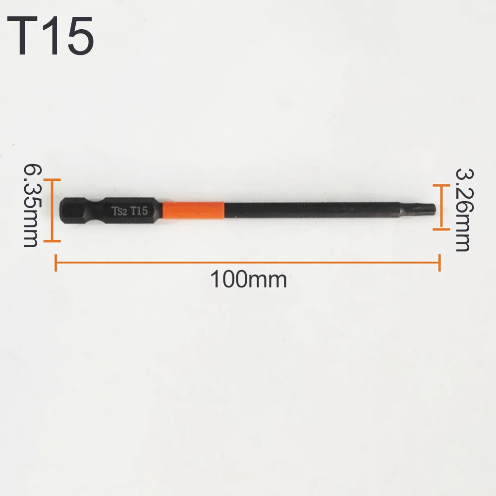 T10-T40 Screwdriver Bit Hex Head Drill Bit Air Drills Alloy Steel Electric Tools Magnetic Bits Manual Screwdrivers