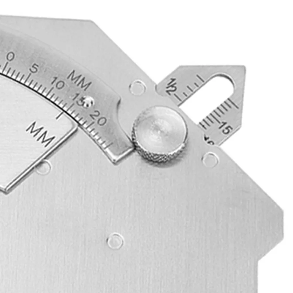 Stainless Steel Bridge Cam Gauge Permanently Etched Metric & Inch Fillet Weld Gauge Linear Measurements Cam-Type MG-8 Weld Gauge