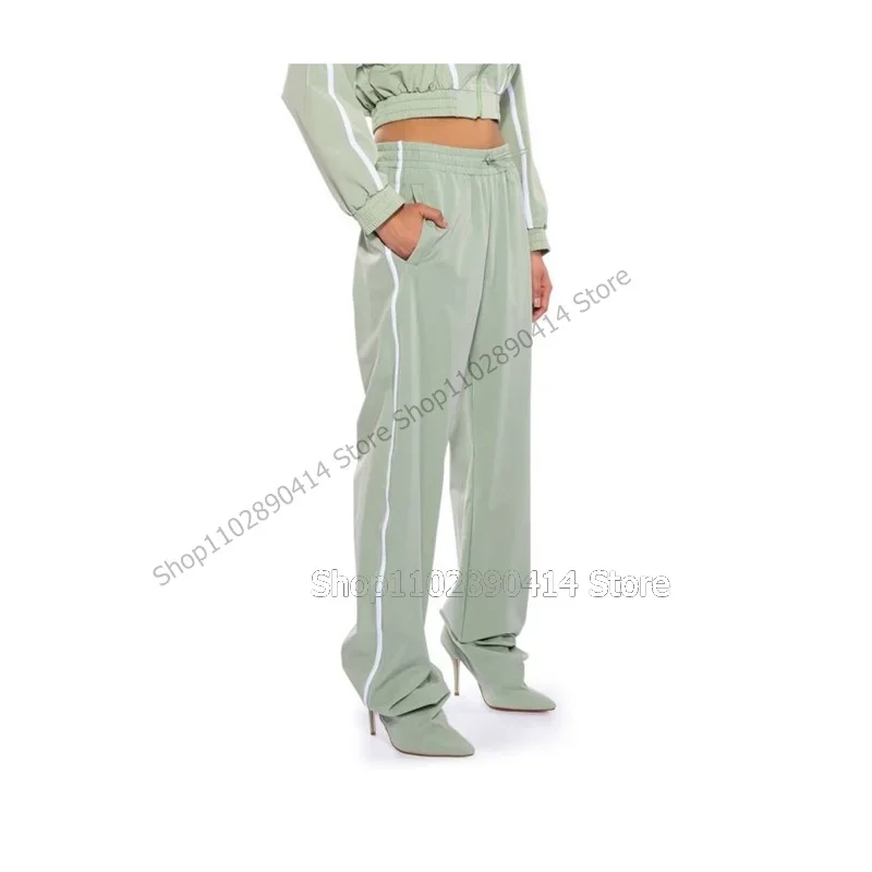 

Multi Colors Striped Pointed Toe Pant Boots Slip On Women Shoes Thin High Heels Novel Fashionable Sexy 2023 Zapatos Para Mujere