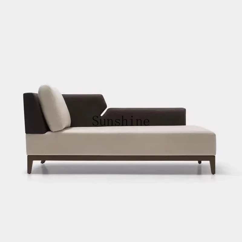 Chinese solid wood fabric leisure concubine sofa modern home living room bedroom beauty couch  FT
