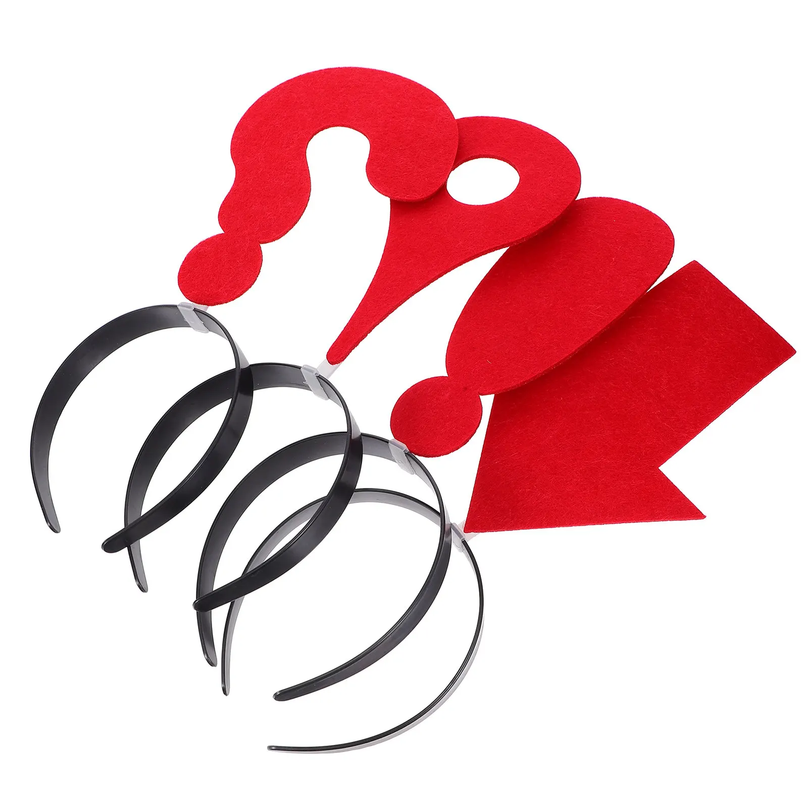 

4Pcs Creative Arrow Hairband Novelty Symbol Headband Arrow Exclamation Question Mark Headband for Women