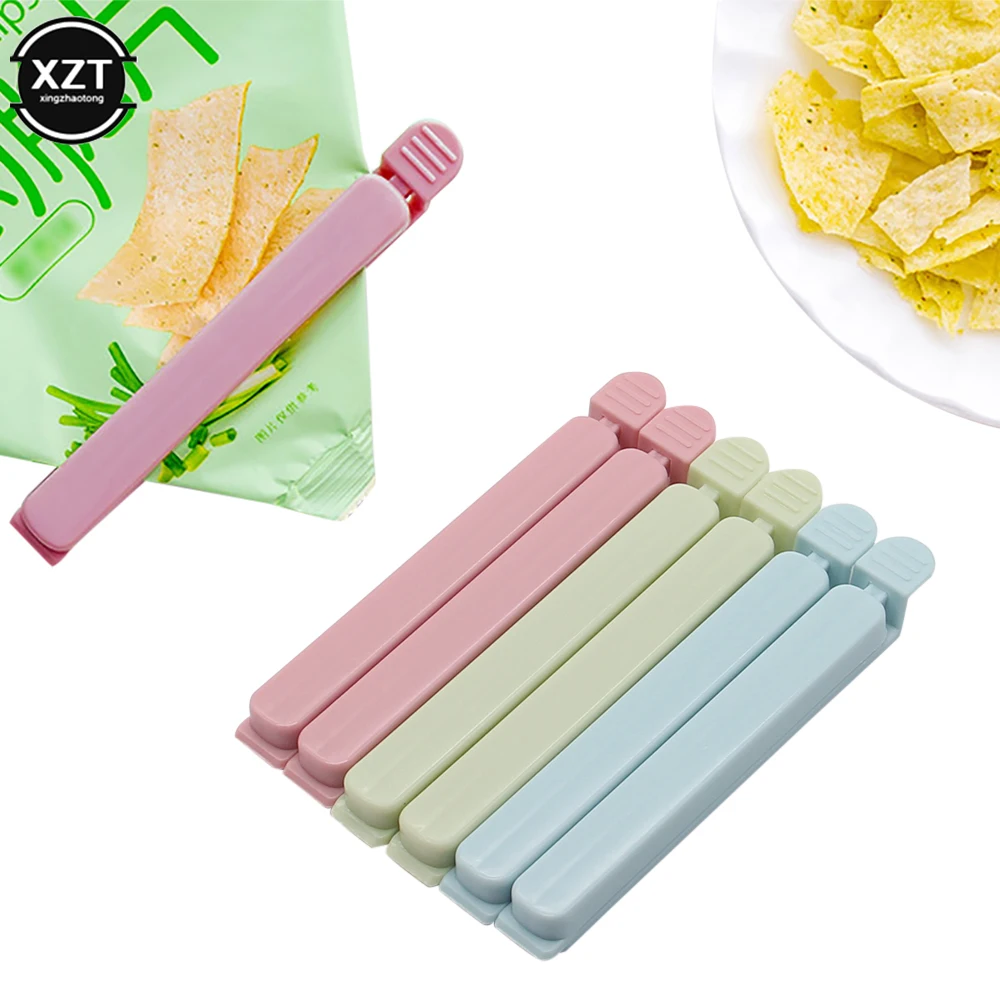 5Pcs Bag Sealing Clips Plastic Tool Gadgets Food Snack Seal Sealing Bag Clips Kitchen Storage & Organization Food Preservation