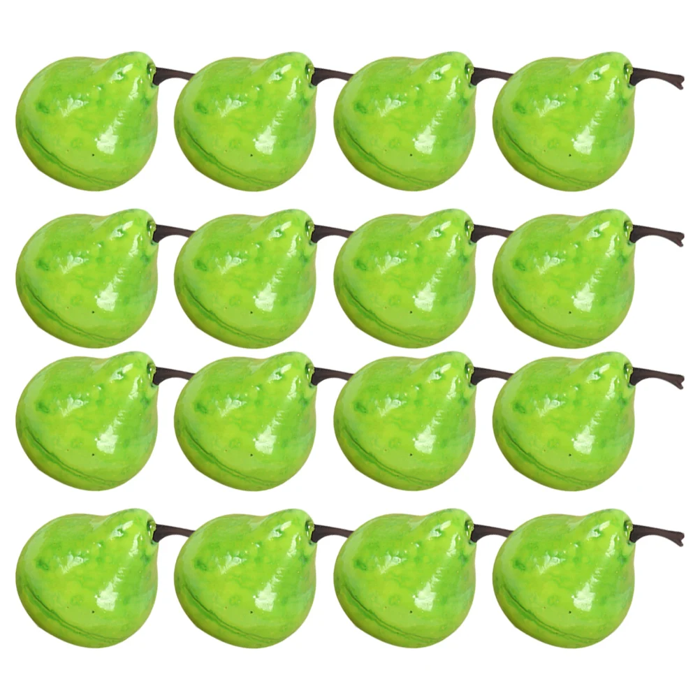

20 Pcs Artificial Fruits Yellow Pear Decor Simulation Mini Foam Fruit Aids Shop Adornment Photography Props