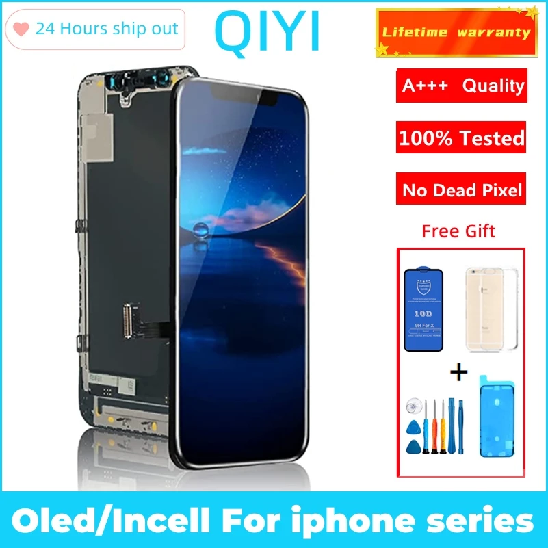 Pantalla LCD AAA +++ para iPhone 6S 7 8, digitalizador de pantalla táctil 3D para iPhone X XS XR 11 12 PRO MAX, sin píxeles muertos