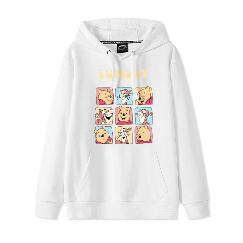 

Cartoon Winnie the Pooh Fashion Simple Sweater Women's Loose and Comfortable Hooded Versatile Couple Girlfriend Sweater Jacket