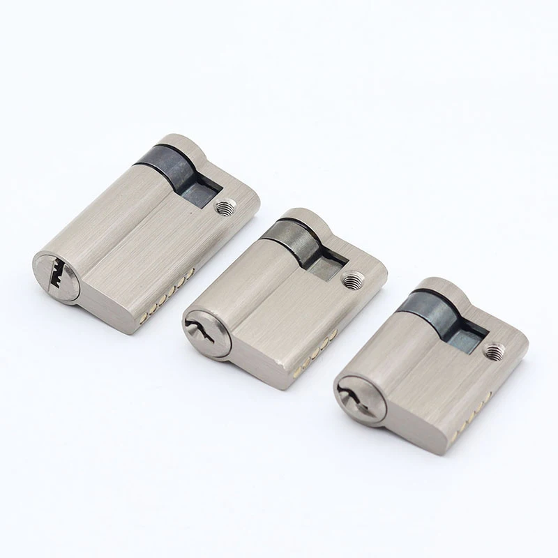 Half Cut Lock Core, Single-Sided Key to Open Brass Interior Door, Garage Storage Room Door Lock, Irreversible 30/10