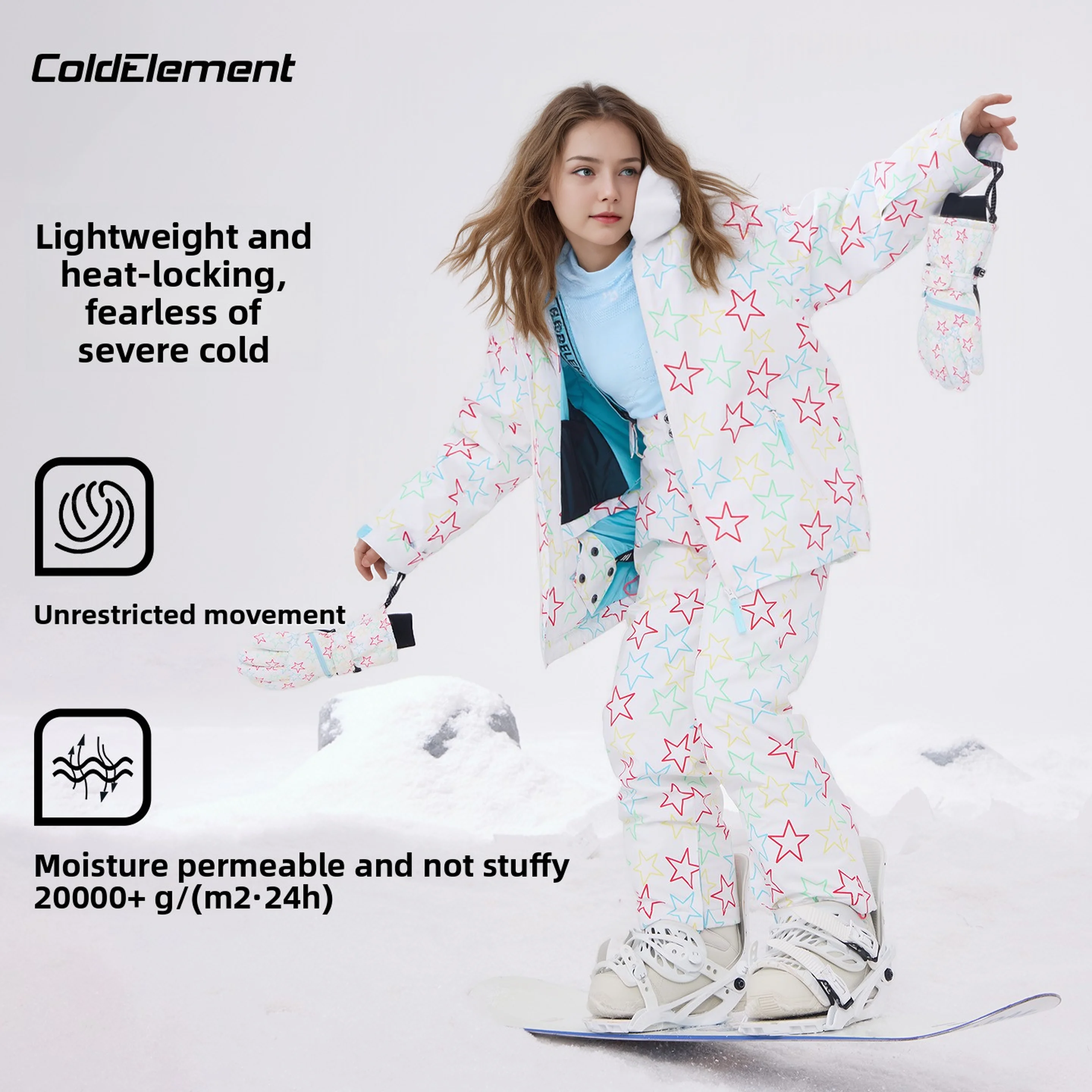 

Coldelement Kids Ski Suit Set Waterproof And Insulated Winter Skiwear For Boys And Girls Suitable For Cold Weather Activities