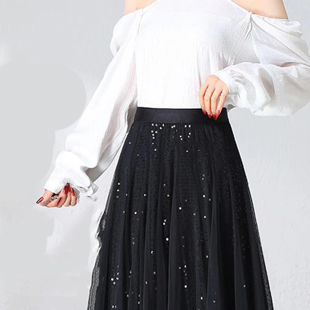 Abrikoos Mode Pailletten Rok Mode Pailletten Dames Rok Club Mode Dames Nieuwe collectie Normale kledinglengte