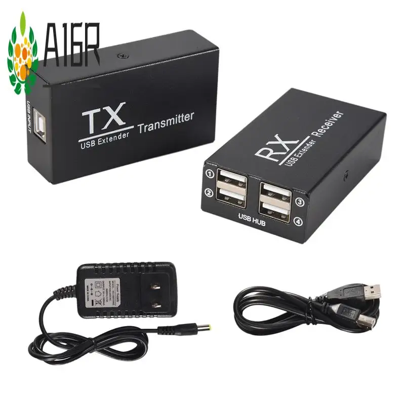 

A16R-120M USB Extender 4 Port USB2.0 Hub Extender Over RJ45 Ethernet USB UTP Extension Transmitter Receiver