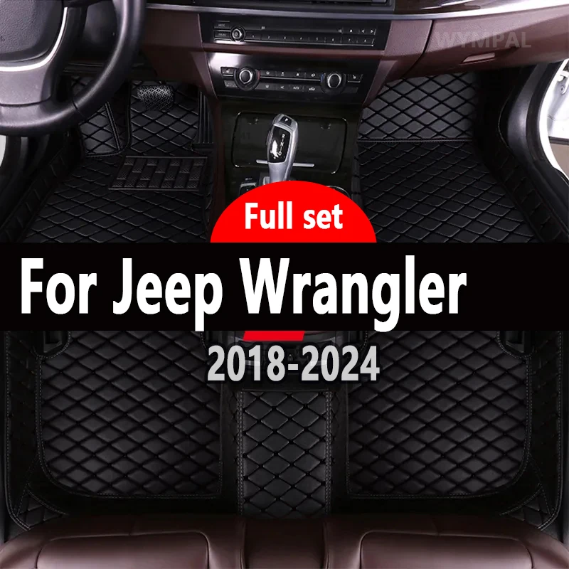 

Автомобильные коврики для Jeep Wrangler, четыре двери, 2018, 2019, 2020, 2021, 2022, 2023, 2024, аксессуары для интерьера