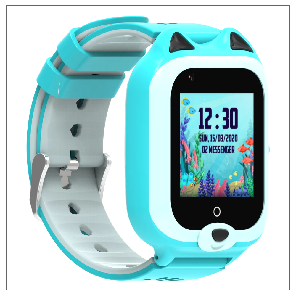 Getfitsoo 4G ساعة ذكية للأطفال GPS WiFi لتحديد المواقع المقتفي مكالمة فيديو WhatsApp SOS وضع فئة الاتصال كاميرا الساعة الذكية للأطفال