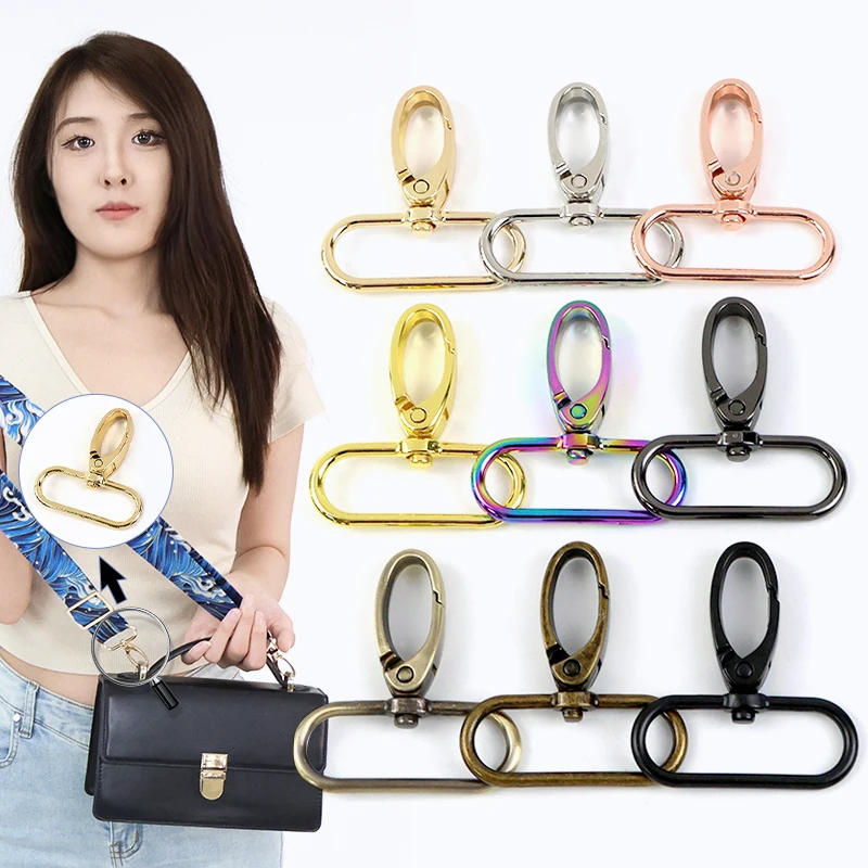 

10Pcs 13/16/20/25/32/38/50mm Bag Strap Metal Buckles Swivel Lobster Carabiner Clasp Handbag Snap Hook KeyChain Dog Leash Clamp