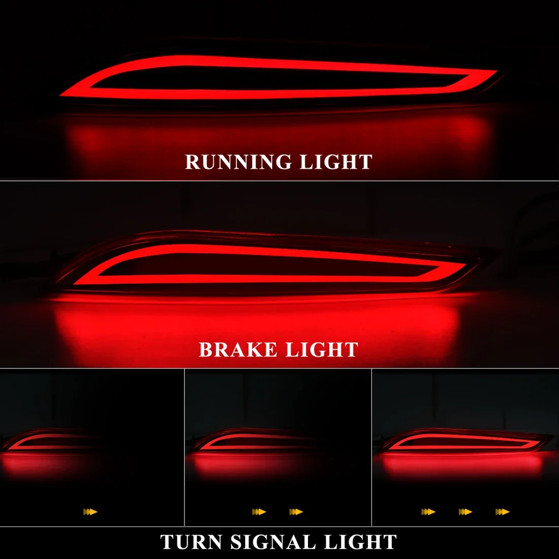 Car LED Rear Bumper Light Assembly For Chevrolet Cruze 2017 2018 Dynamic Turn Signal Brake Warning Reflector Driving Lamp 12V