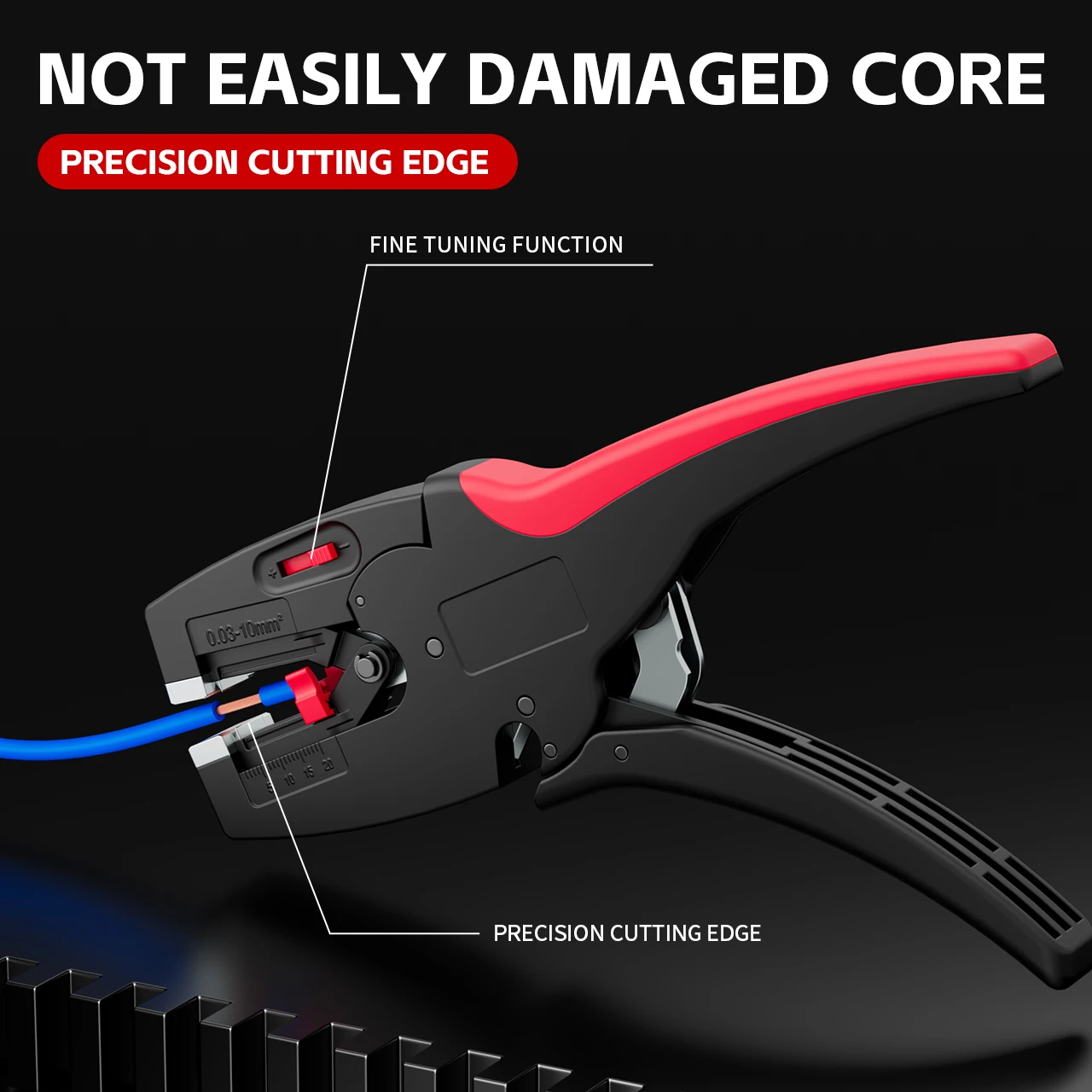 Automatic Wire Stripper and Cutter Pliers 2 in 1 Heavy Duty Tools 0.03-10mm²/32-7AWG Mini Multifunctional Electrical Repair