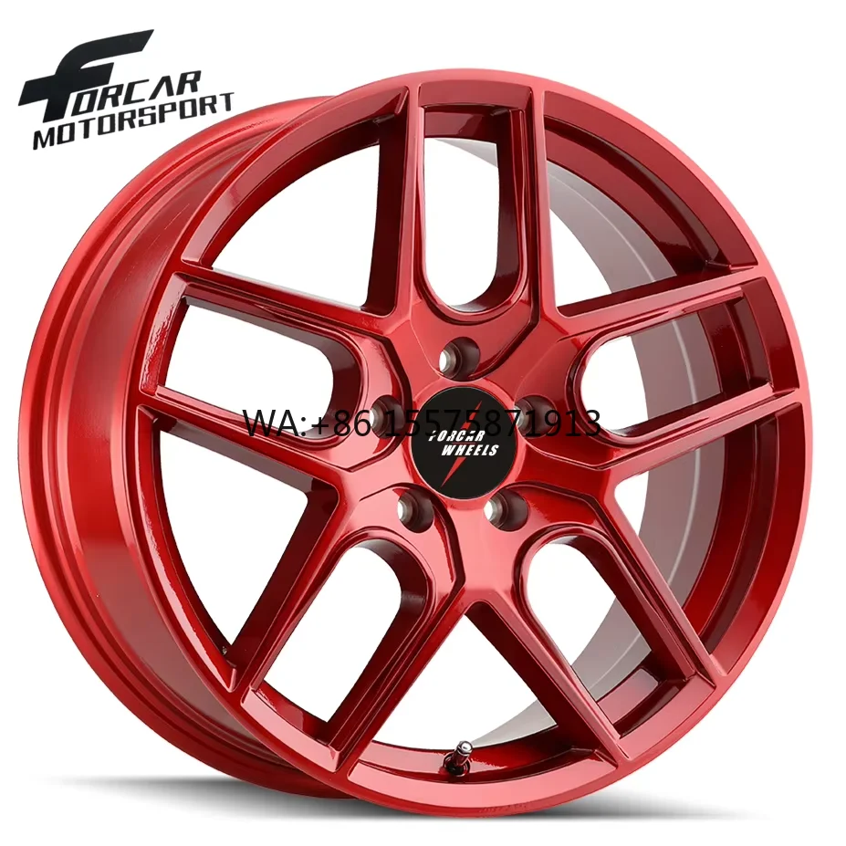 

Новые красные глянцевые моноблочные диски Forcar T6061 для легковых автомобилей, кованые, 16-24 дюйма, на заказ