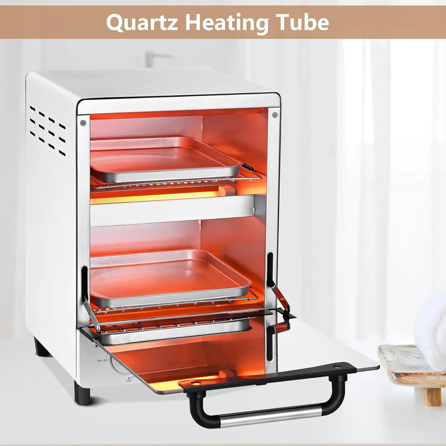 Nail Tool Sterilizer High Temperature Cleaning Drying Oven Double Layer Nail Sterilizer with Temperature and Timer Controls - view 4