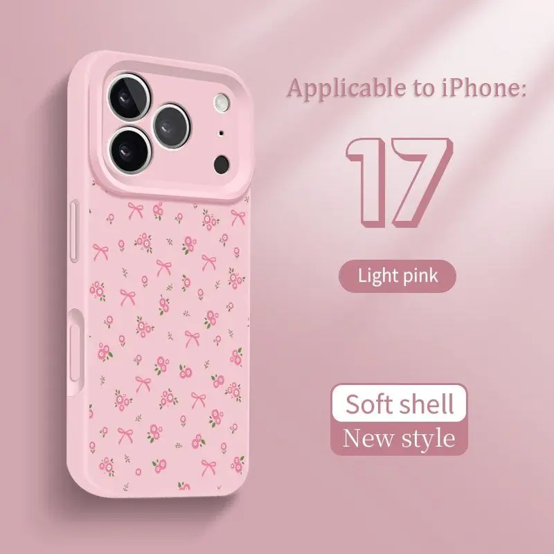 Sweet Bow Ditsy Flower Wireless Charge Phone Case For Samsung Galaxy S26 Plus S23 S26 S25 S24  Ultra Plus Magnetic Armor Cover