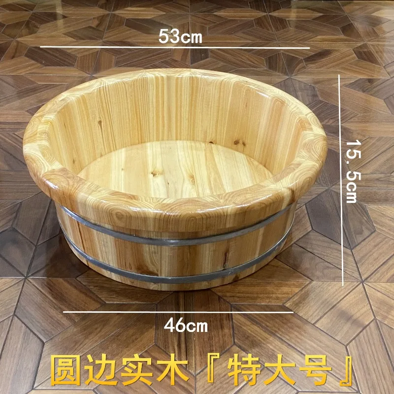 Double Foot Bath Barrel Large Wooden Tub Commercial Foot Soaking Basin Bath Tub Family Foot Spa Tub