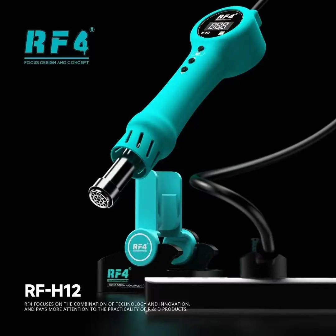 RF4 RF-H12 800W Intelligent Heat Gun Real-time Display Sleep Function Precision Temp Control for Mobile Phone BGA Desoldering