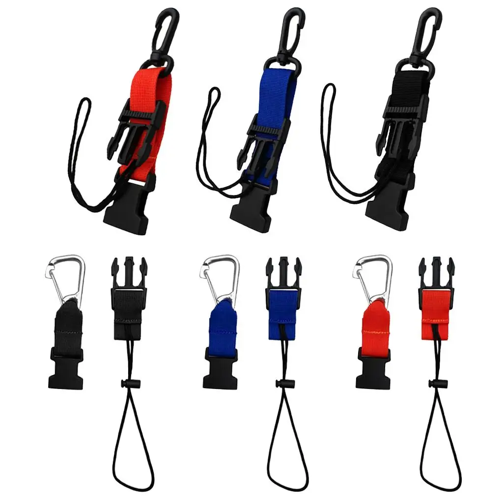 حبل كاميرا الغوص شديد التحمل مع حزام حزام وإبزيم سريع التحرير وإكسسوارات مشبك الشعلة تحت الماء #3