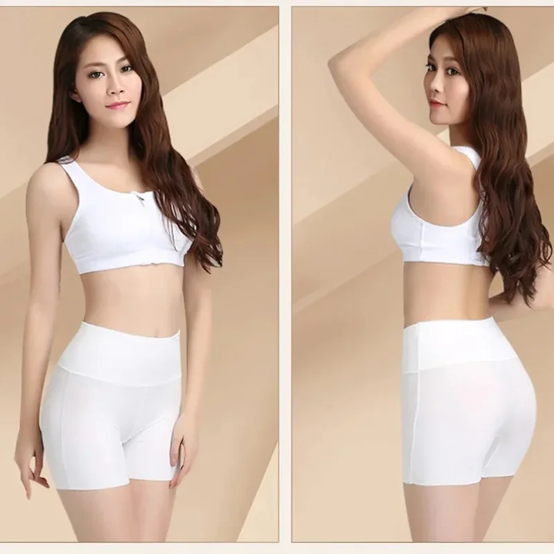 White Protective Shorts Under The Skirt Dress Safety Pants Women Cycling Panties Ladies Seamless Underwear Cyclist Cool Summer