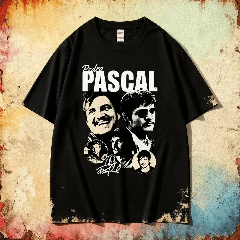 

Лето 2029, забавная мужская футболка с графическим принтом Педро Паскаля в стиле ретро, модная футболка с короткими рукавами из 100% чистого хлопка с принтом, унисекс, повседневная