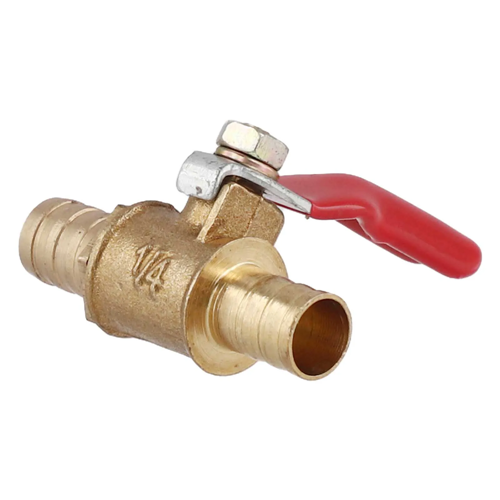 1pc Ball Valve 6/8/10/12mm OD Brass Hose Barb Shut-off lever handle for residential commercial water oil gas pipe accessories