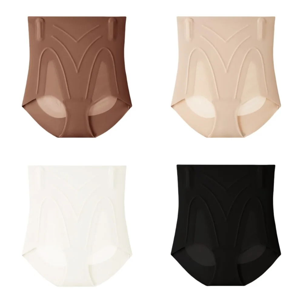 Faja moldeadora de cuerpo posparto de cintura alta, bragas de Color sólido con entrepierna de seda Mulberry, ropa interior sin costuras, entrenador de cintura