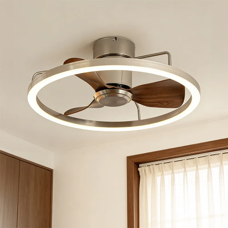 Medieval Wind Ceiling Fan Light Bedroom Fan Light Silent Retro Industrial Wind Integrated Restaurant Ceiling Fan Light