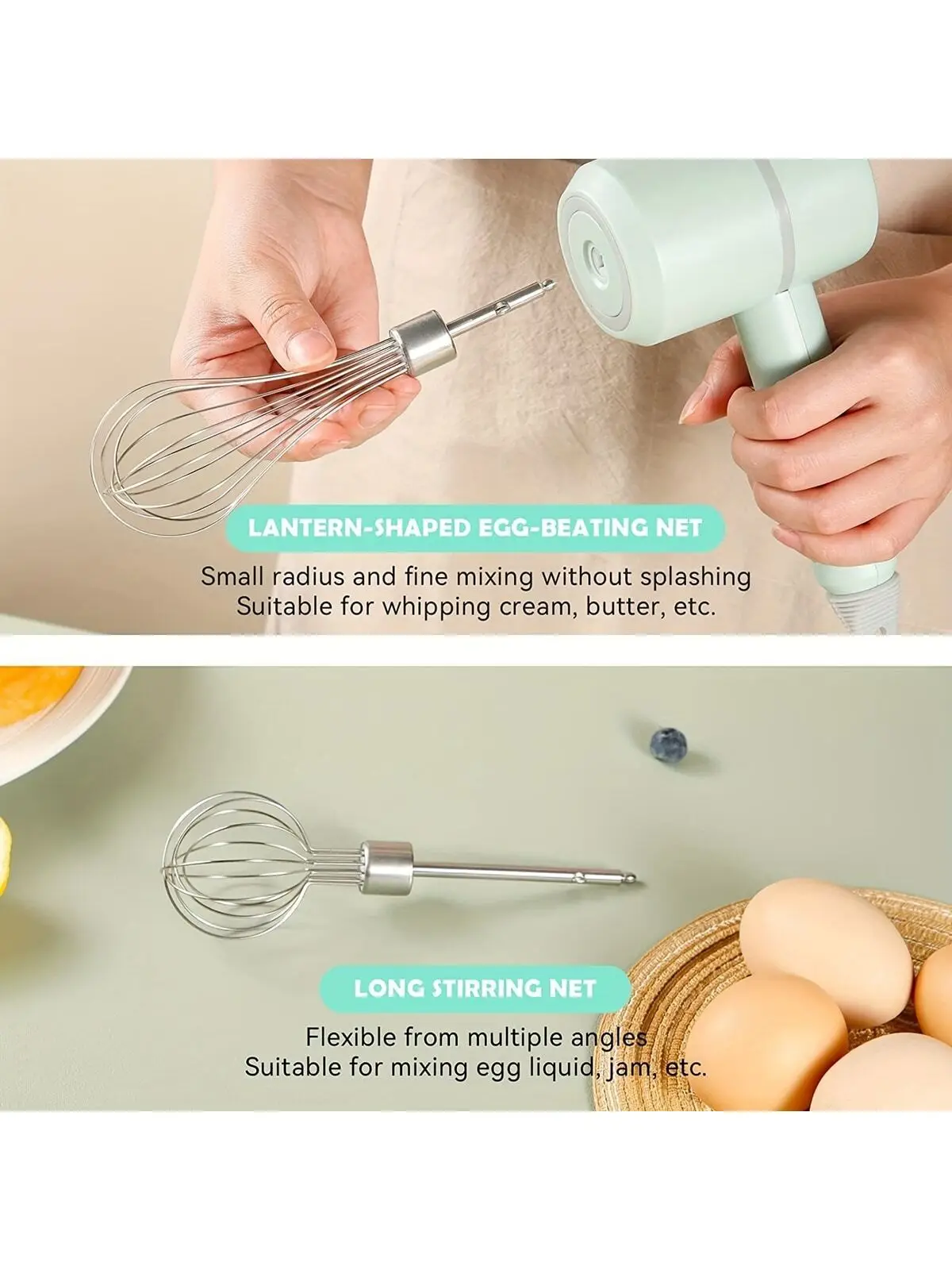 Wireless Electric Hand Mixer Baking & Cooking Accessories Automatic Handheld Blender Kitchen Tool